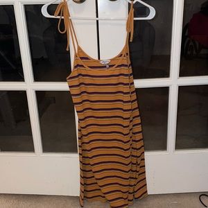 Yellow mini dress with stripes